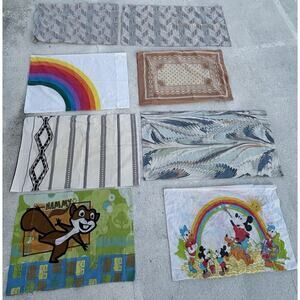 Lot of 8 Vintage Pillowcases Disney Wamsutta Over The Hedge USA Made Rainbow